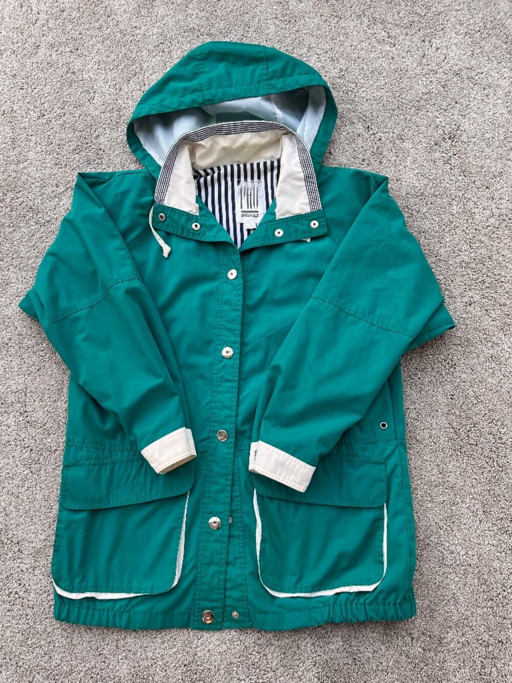 Vintage Teal Hooded Jacket | 90s Outdoor Jacket